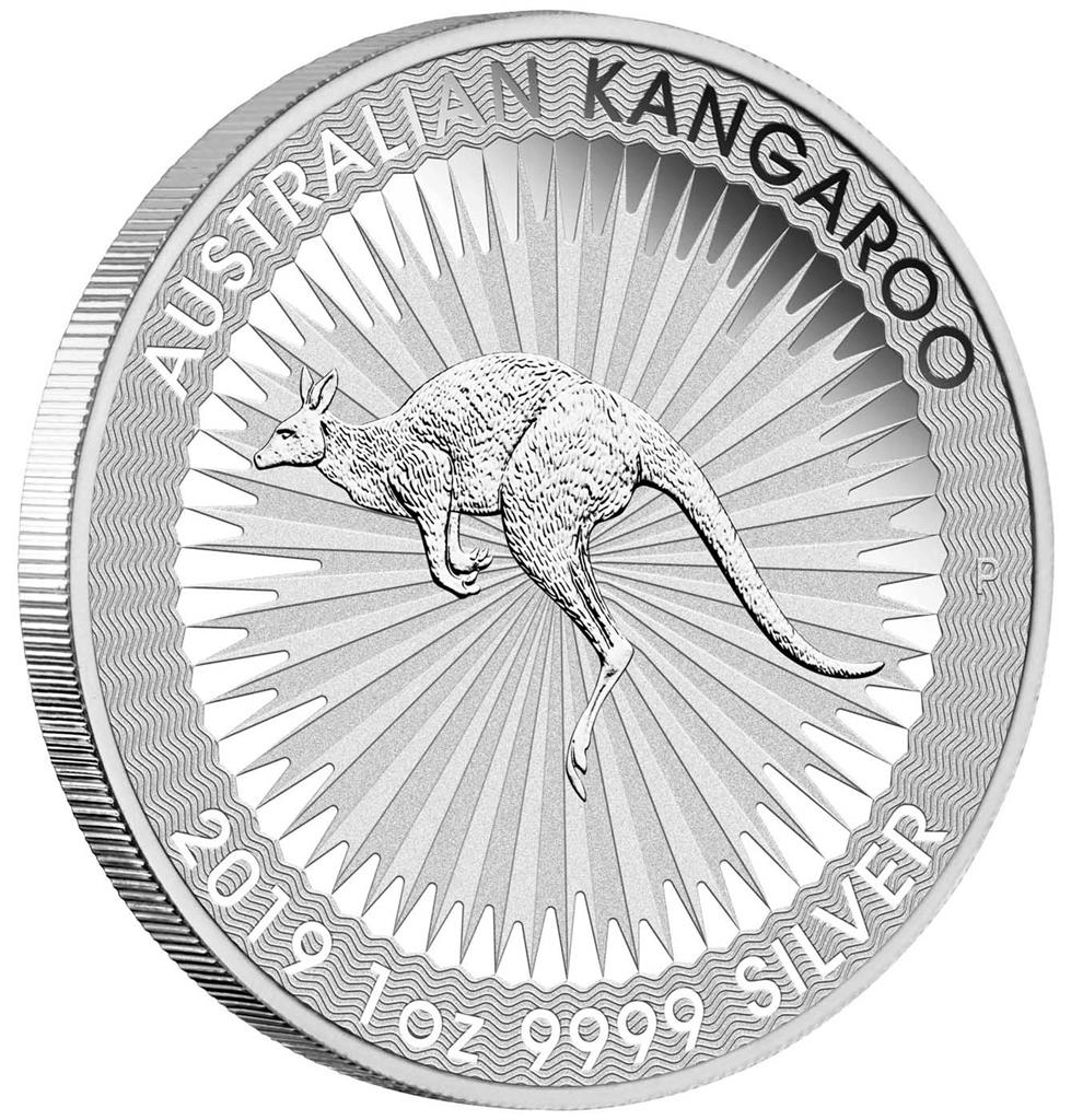 2019 $1 Australian Kangaroo 1oz Silver BU Coin
