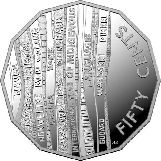 2019 50c AIATSIS International Year of Indigenous Languages Silver Proof Coin