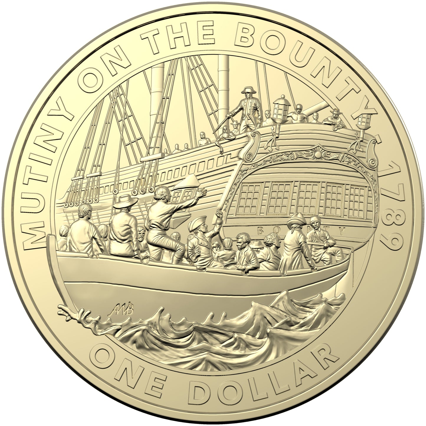 2019 $1 Mutiny and Rebellion Mutiny On The Bounty Uncirculated Coin