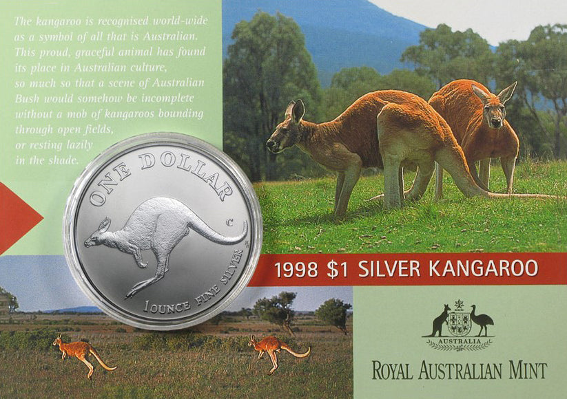 1998 $1 Kangaroo 1oz Silver Uncirculated Coin
