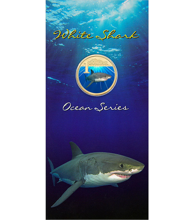 2007 $1 Ocean Series White Shark Coloured Uncirculated Coin