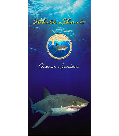 2007 $1 Ocean Series White Shark Coloured Uncirculated Coin