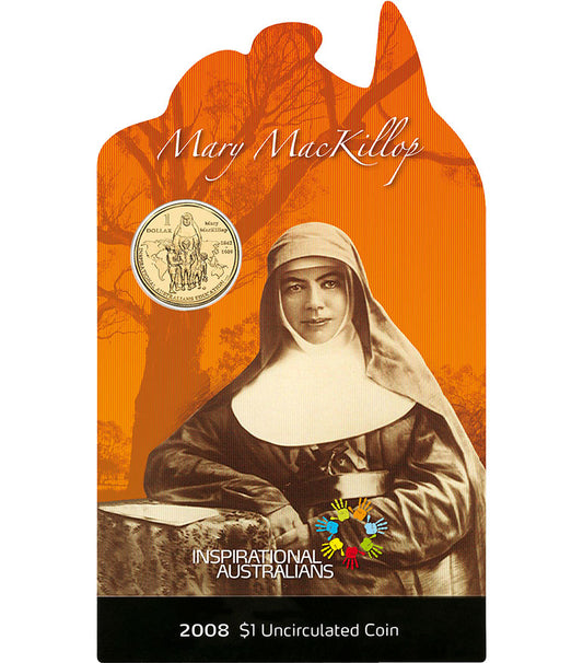 2008 $1 Inspirational Australians Mary MacKillop Uncirculated Coin