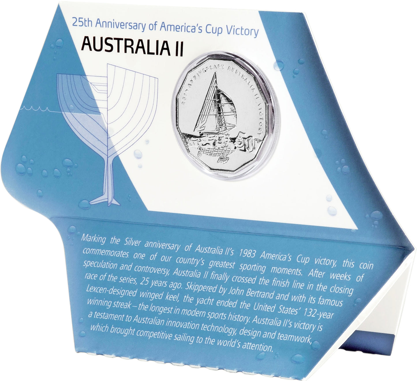 2008 50c 25th Anniversary of America's Cup Victory Australia II Uncirculated Coin