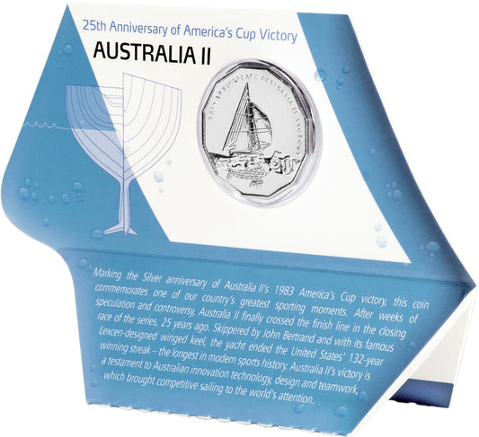 2008 50c 25th Anniversary of America's Cup Victory Australia II Uncirculated Coin