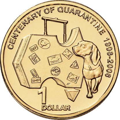 2008 $1 Centenary of Quarantine Uncirculated Coin