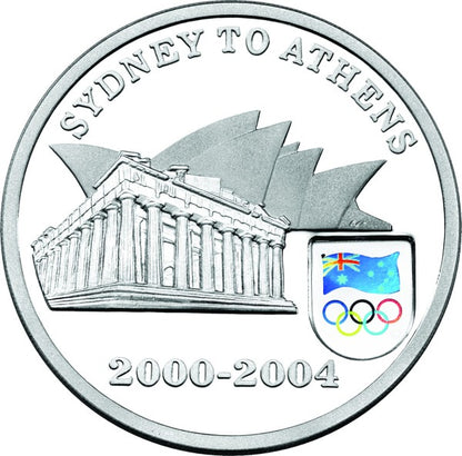 2004 $5 Sydney To Athens Silver Proof Coin