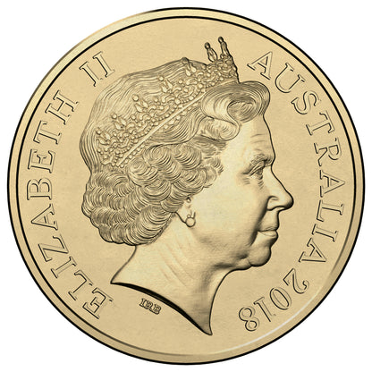 2018 $2 Lest We Forget Eternal Flame 'C' Mintmark Coloured Uncirculated Coin