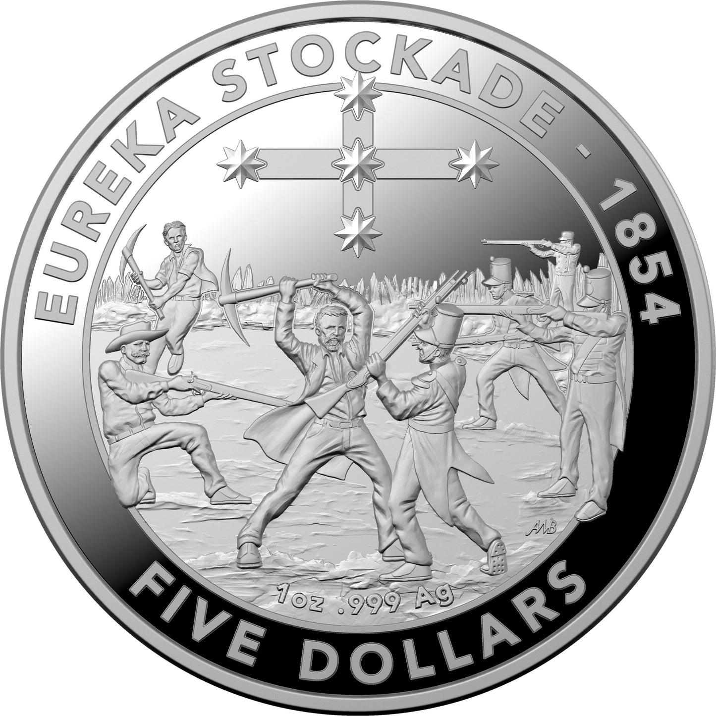 2019 $5 Mutiny and Rebellion The Eureka Stockade 1oz Silver Proof Coin
