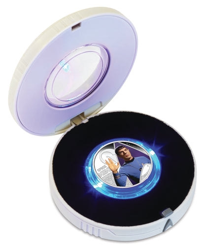 Tuvalu 2016 $1 Star Trek Spock 1oz Silver Coloured Proof Coin