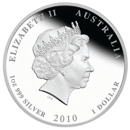 2010 $1 Lunar Year of The Tiger 1oz Silver Proof Coin