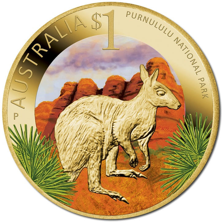 2011 $1 Celebrate Australia World Heritage Site Coloured Uncirculated 5 Coin Set