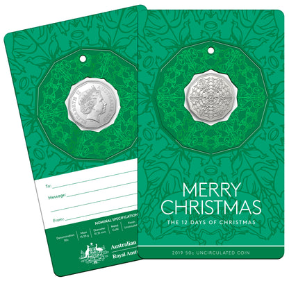 2019 50c Twelve Days of Christmas Uncirculated Coin