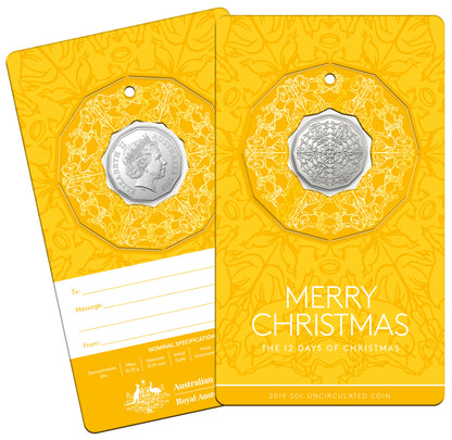 2019 50c Twelve Days of Christmas Uncirculated Coin