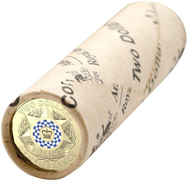 2019 $2 National Police Remembrance Day 30th Anniversary Coloured Uncirculated Mint Roll