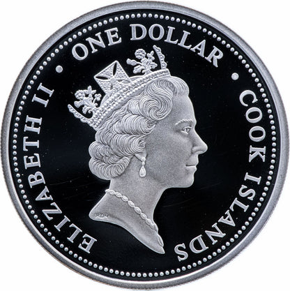 Cook Islands 2004 $1 Australia's First Steam Train 1oz Silver Proof Coin