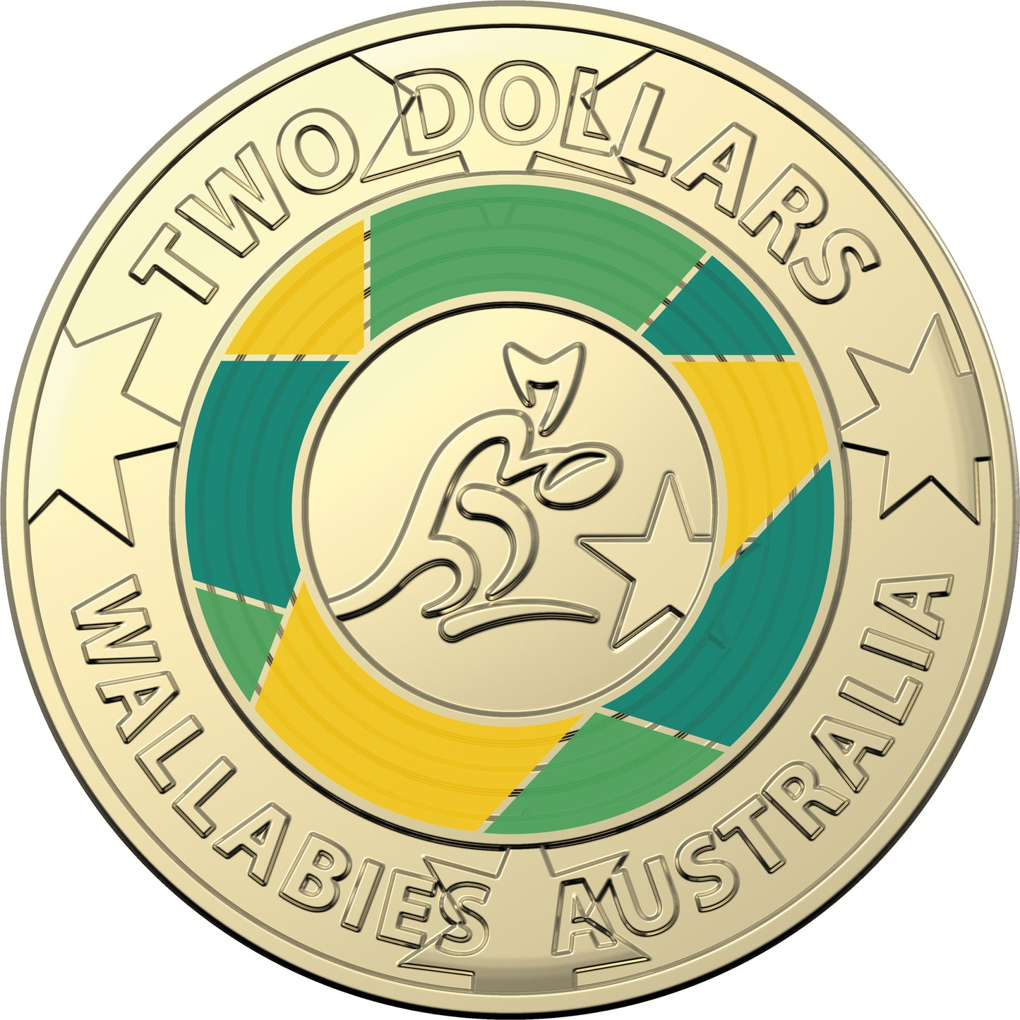 2019 $2 Wallabies Coloured Uncirculated Coin