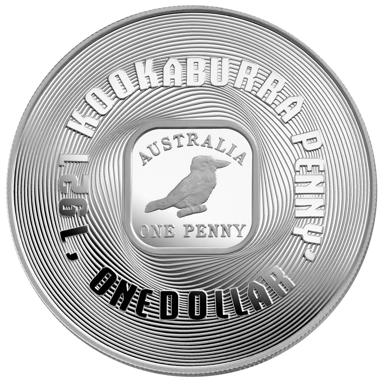 2008 $1 1921 Kookaburra Square Penny Silver Proof Coin