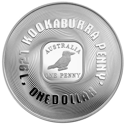 2008 $1 1921 Kookaburra Square Penny Silver Proof Coin
