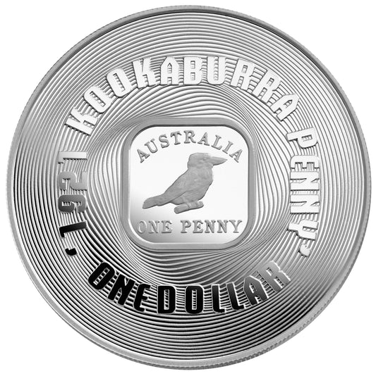 2008 $1 1921 Kookaburra Square Penny Silver Proof Coin
