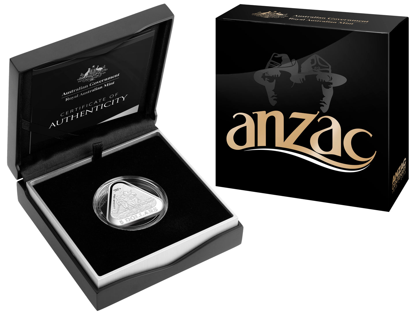 2015 $5 ANZAC Centenary Silver Proof Triangular Coin