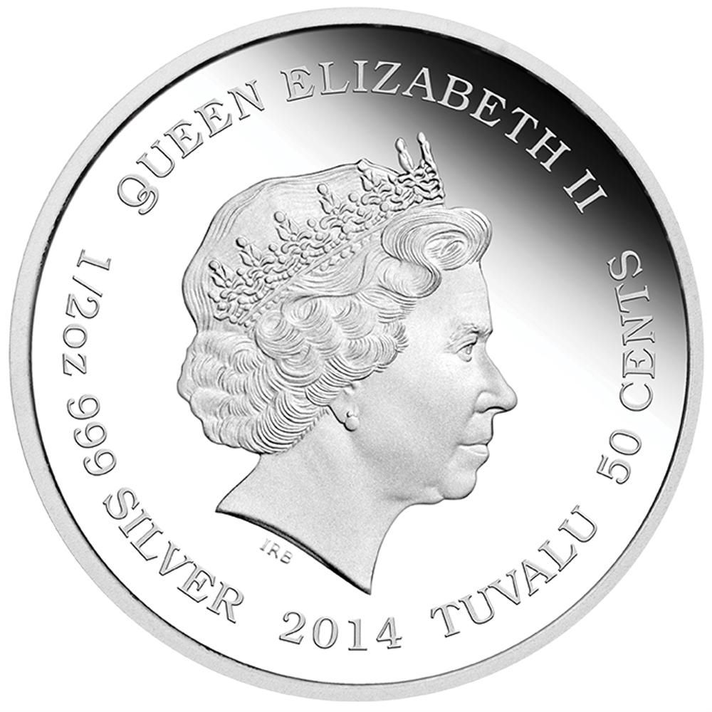 Tuvalu 2014 50c Mother's Love Brown Bear 1/2oz Silver Coloured Proof Coin