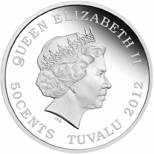 Tuvalu 2012 50c Forever Love Koala 1/2oz Silver Coloured Proof Coin