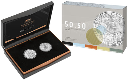 2015 50c Fifty Years of The Royal Australian Mint 2 Coin Set
