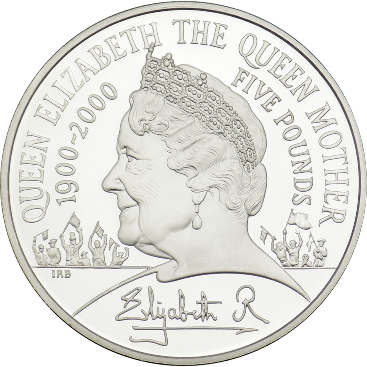 UK 2000 £5 Queen Elizabeth The Queen Mother Centenary Year Silver Proof
