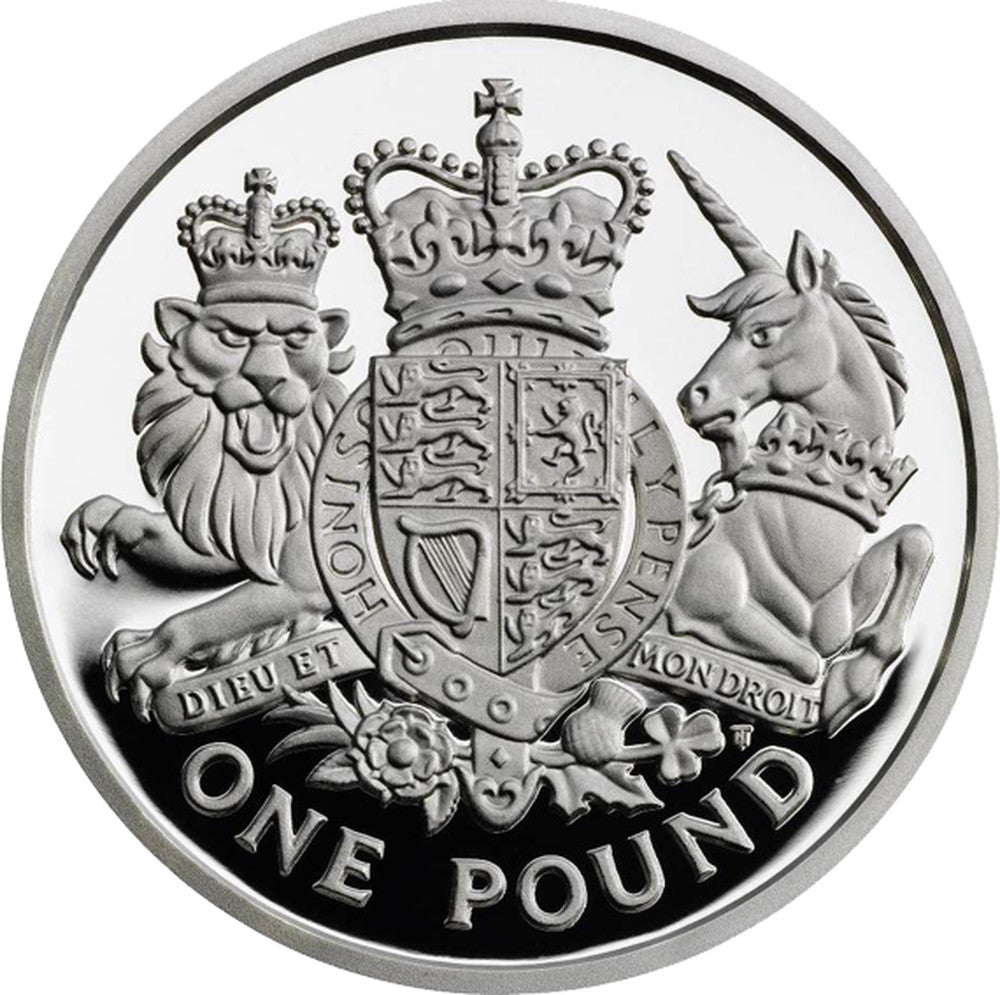 UK 2015 £1 The Royal Arms Silver Proof Coin