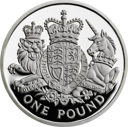 UK 2015 £1 The Royal Arms Silver Proof Coin