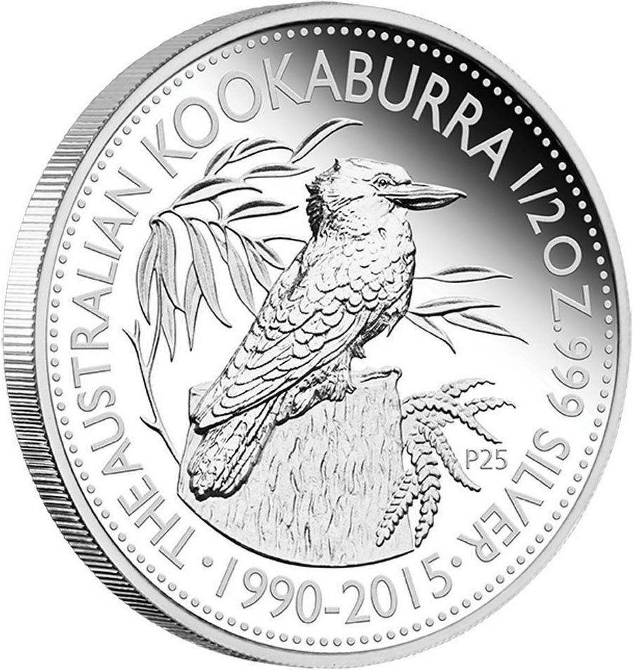 2015 50c Beijing International Coin Expo 25th Anniversary Australian Kookaburra 1/2oz Silver Proof Coin