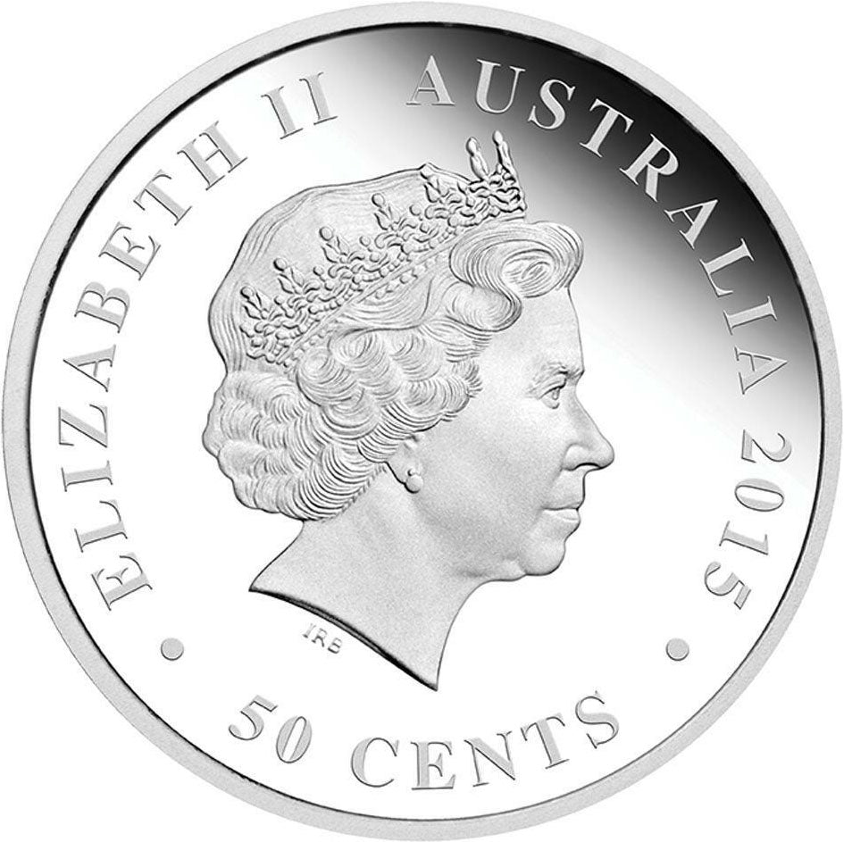 2015 50c Beijing International Coin Expo 25th Anniversary Australian Kookaburra 1/2oz Silver Proof Coin