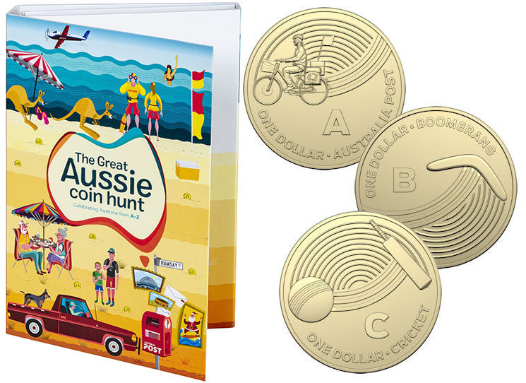 2019 $1 The Great Aussie Coin Hunt Uncirculated 26 Coin with Folder Set