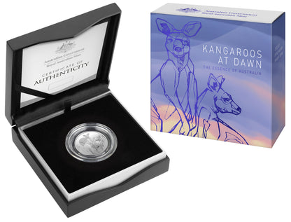 2020 $1 Kangaroos At Dawn 1/2oz Silver Proof Coin