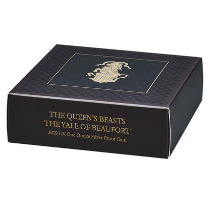 UK 2019 £2 The Queen's Beasts The Yale of Beaufort 1oz Silver Proof Coin