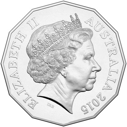 2015 50c Royal Collection Longest Reigning Commonwealth Monarch Uncirculated Coin