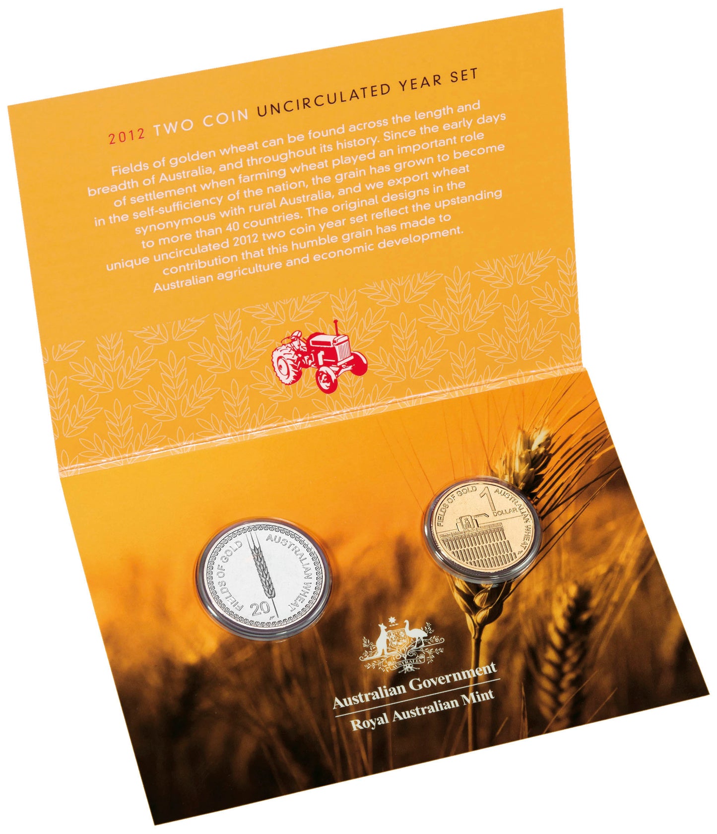 2012 Australian Wheat Fields of Gold Uncirculated 2 Coin Set