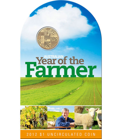 2012 $1 Australian Year of The Farmer Uncirculated Coin