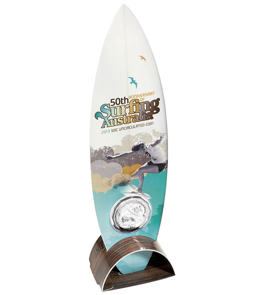 2013 50c 50th Anniversary of Surfing Australia Uncirculated Coin