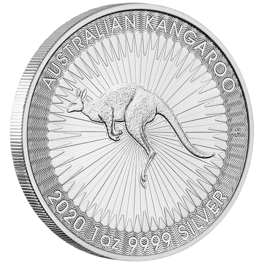 2020 $1 Australian Kangaroo 1oz Silver BU Coin