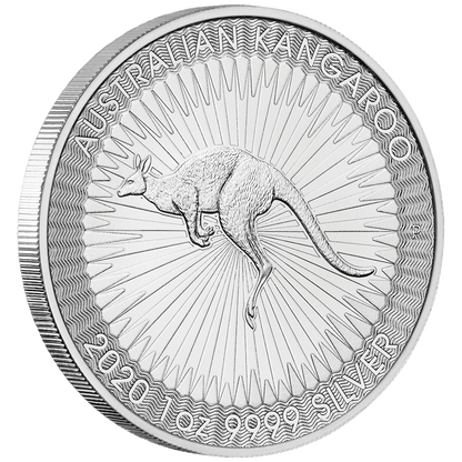 2020 $1 Australian Kangaroo 1oz Silver BU Coin