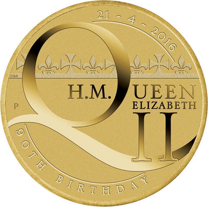 2016 $1 Queen Elizabeth II 90th Birthday PNC