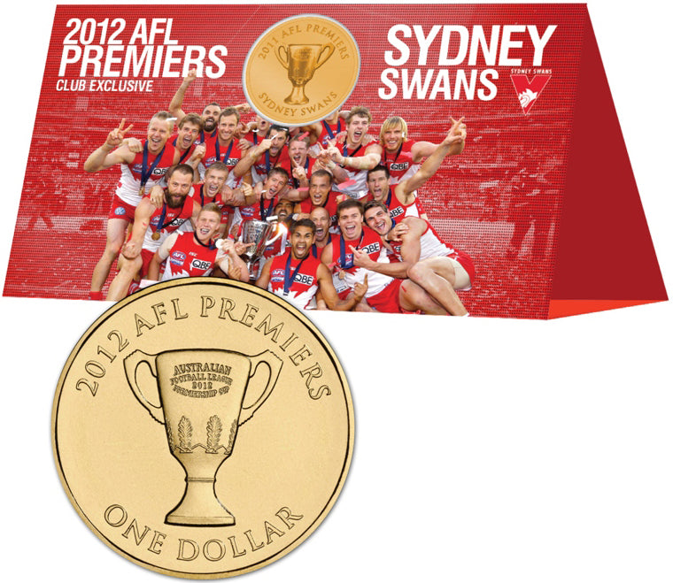 2012 $1 AFL Premiers Club Exclusive Sydney Swans Uncirculated Coin