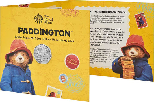 UK 2018 50p Celebrating The 60th Anniversary of Paddington At The Palace Uncirculated Coin
