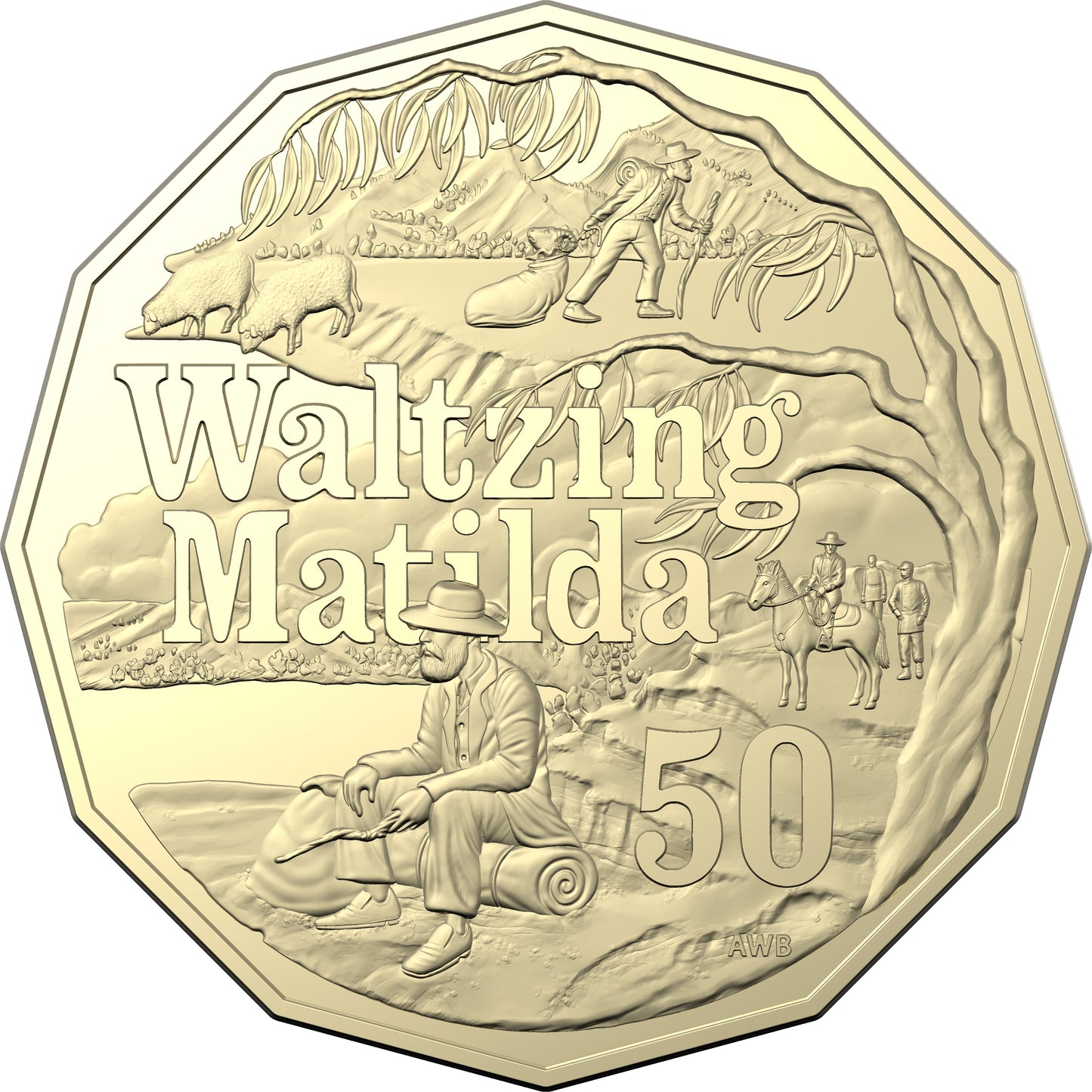 2020 50c Treasured Australian Poetry Banjo Patterson Waltzing Matilda Uncirculated Coin