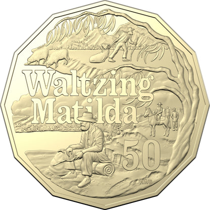2020 50c Treasured Australian Poetry Banjo Patterson Waltzing Matilda Uncirculated Coin