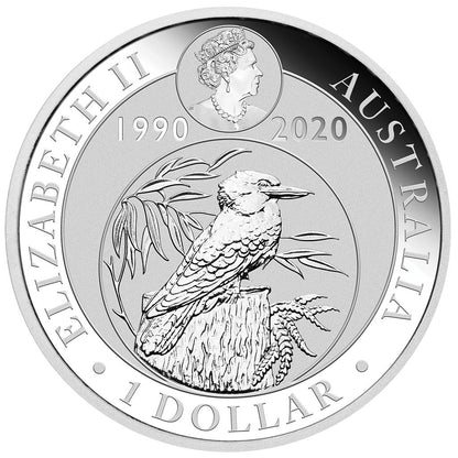 2020 $1 ANDA Sydney 30th Anniversary of The Australian Kookaburra 'Floral' Privy Mark Uncirculated Coin