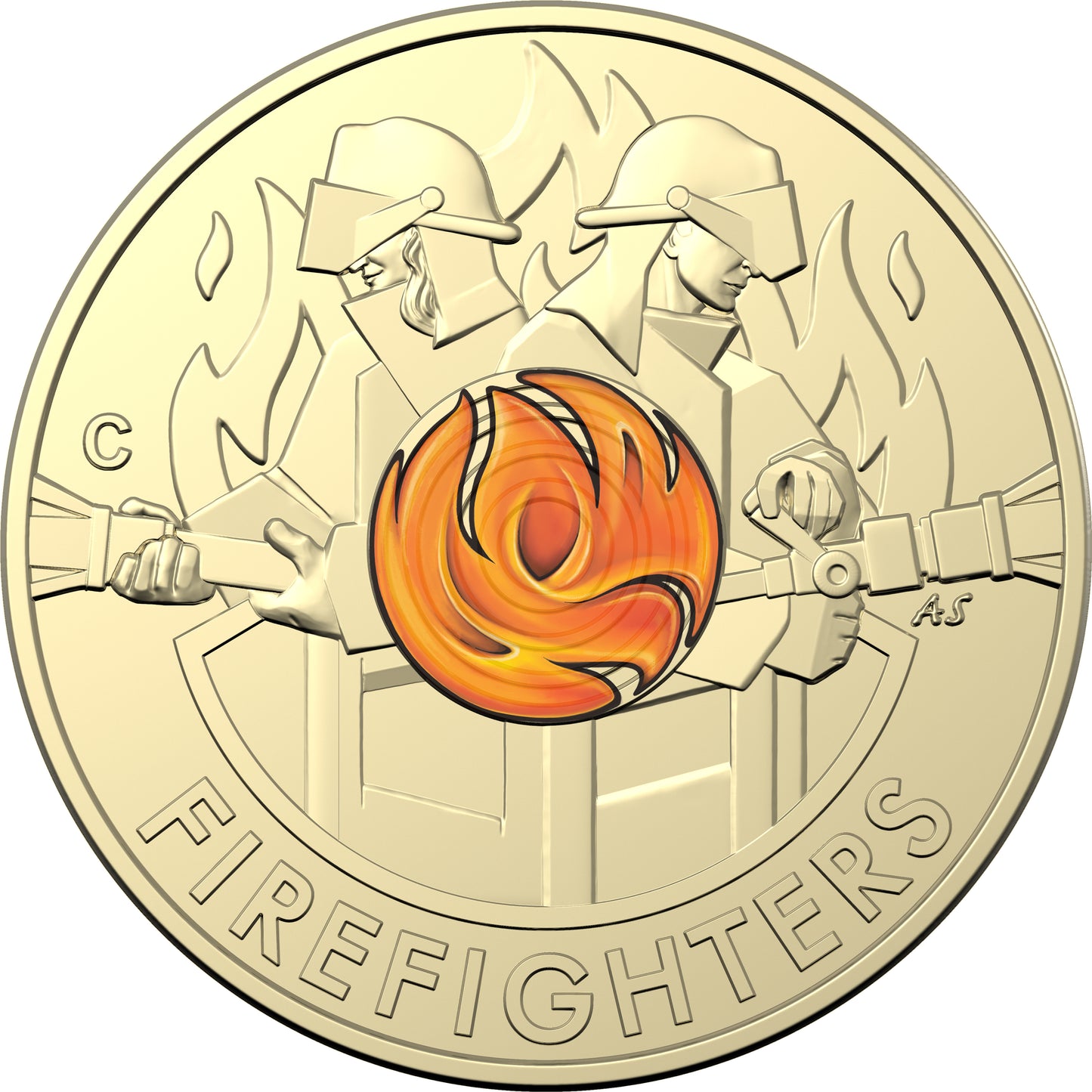 2020 $2 Australia's Firefighters 'C' Mintmark Coloured Uncirculated Coin