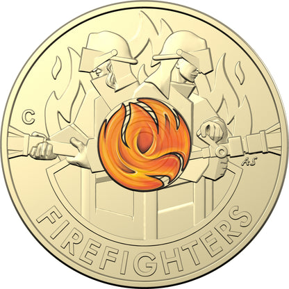 2020 $2 Australia's Firefighters 'C' Mintmark Coloured Uncirculated Coin